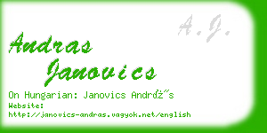 andras janovics business card